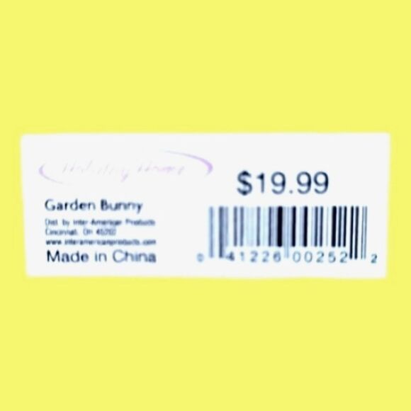 EASTER BUNNY" SERVING TRAY & TWO PLATES SET HOME "GARDEN NEW! 14"x8.5" - Picture 5 of 11